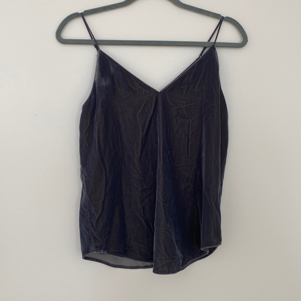 Express grey velvet tank